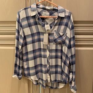Rails Button Down Pacific White Rose - Size S New